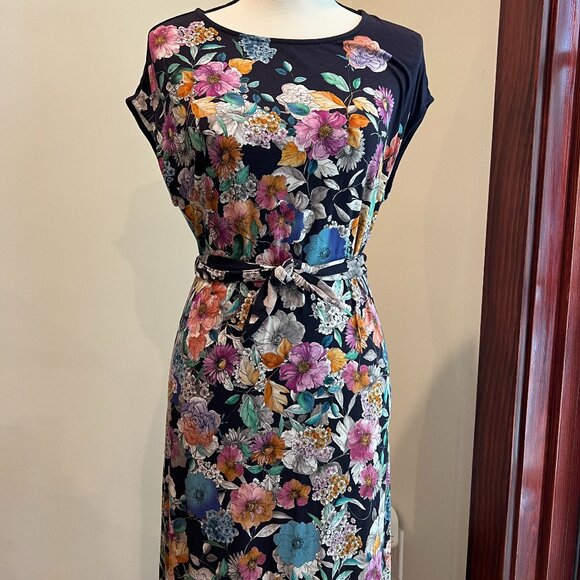 Johnny Was Fall Dance Floral Tie-front Knit Dress Size Medium - Picture 5 of 8